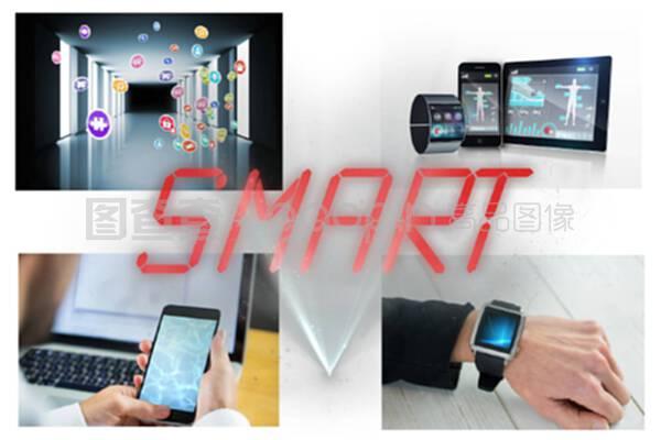 智能設(shè)備拼貼 計算機構(gòu)建下的數(shù)字馬賽克